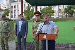 Приветственное слово главы спортивной делегации Пограничной службы КНБ Республики Казахстан