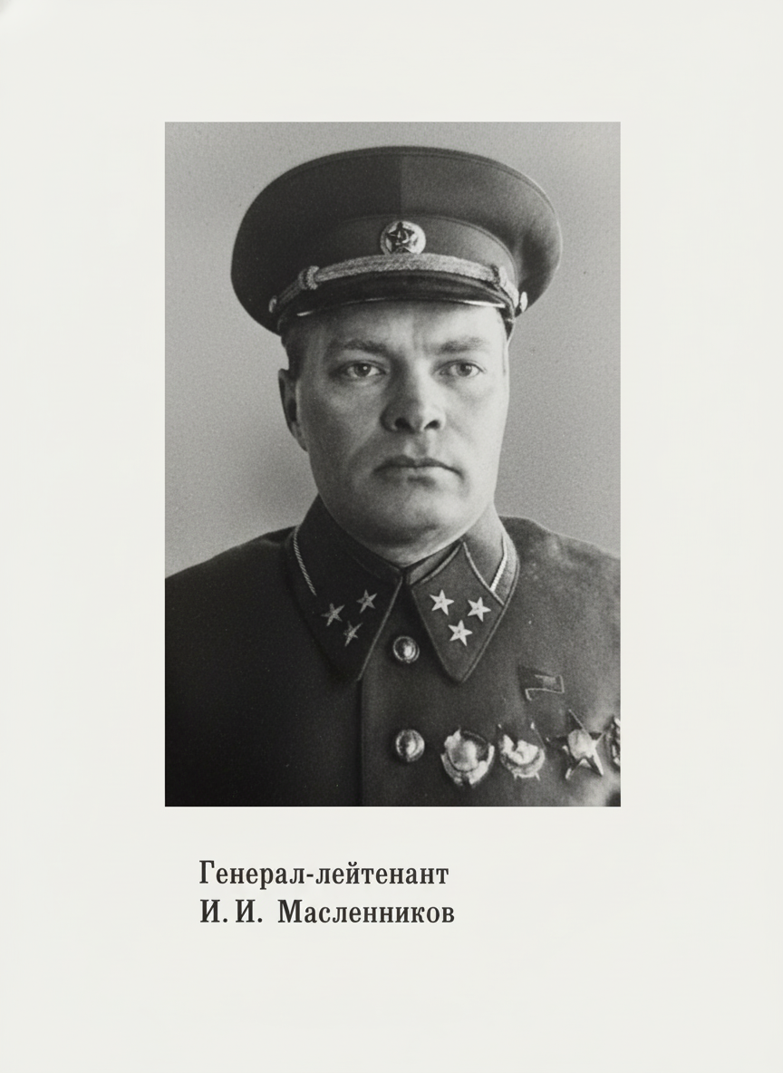 Заместитель наркомата по войскам генерал-лейтенант И.И. Масленников